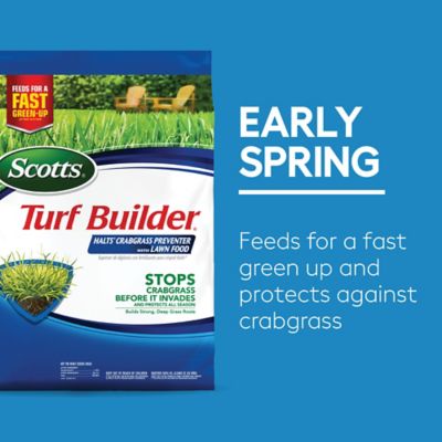 Image showing  TB Halts Crabgrass Preventer, W&F5, SummerGuard and WinterGuard, 4 Bag Bundle for Northern Large Lawns