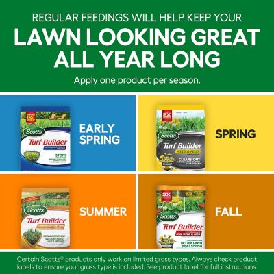 Image showing 7 th Scotts TB Halts Crabgrass Preventer, W&F5, SummerGuard and WinterGuard, 4 Bag Bundle for Northern Large Lawns