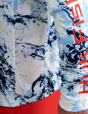 Image showing 1 th Huk Men's Pursuit MoShort Sleevey Oak Printed Long Sleeve Crew