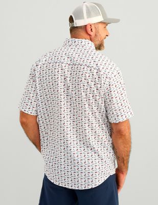 Image showing 2 th Huk Men's Tide Point Printed Short Sleeve Shirt
