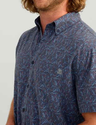 Image showing 0 th Huk Men's Kona Printed Short Sleeve Shirt