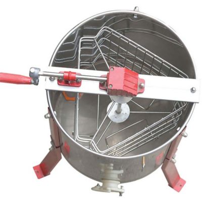 Image showing  Stainless Steel 3-Frame Metal Honey Extractor Hand Crank