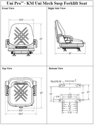 Image showing 5 th Uni Pro Universal Forklift Seat