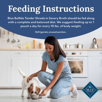 Image showing 7 th Blue Buffalo Tender Shreds Chicken in Savory Broth Dog Food Topper, 2.5 oz.