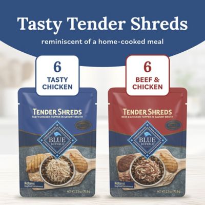 Image showing  Tender Shreds Beef and Chicken in Savory Broth Variety Pack Dog Food Topper, 2.5 oz., 12 pk.