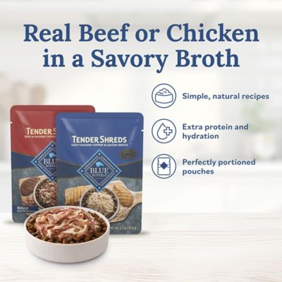 Image showing  Tender Shreds Beef and Chicken in Savory Broth Variety Pack Dog Food Topper, 2.5 oz., 12 pk.