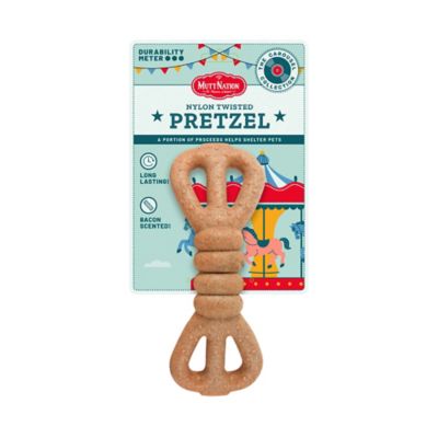 Image showing 5 th MuttNation Fueled by Miranda Lambert Duraflex Pretzel Ring Dog Chew Toy, Bacon Flavor