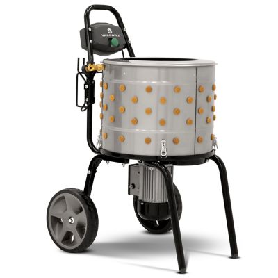 Image showing  Chicken Plucker, Easy On/Off Button, Pull Handle, Integrated Hose and Cord Hooks, 20 in. Stainless Steel Tub