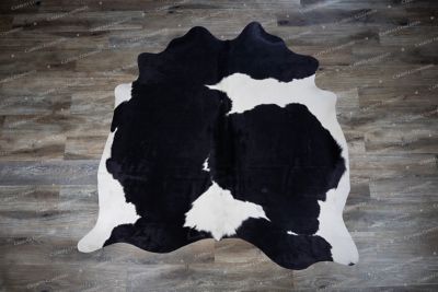 Image showing  Genuine Cowhide Rug, Black & White Special
