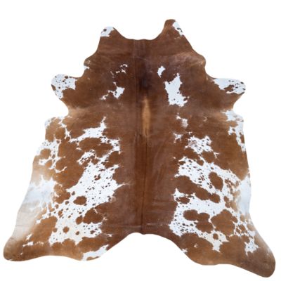 Image showing  Genuine Cowhide Rug, Brown & White Special