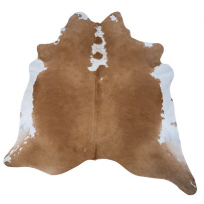 Image showing  Genuine Cowhide Rug, Beige & White Special