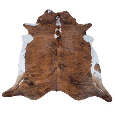 Image showing  Genuine Cowhide Rug, MedBrin White Belly/Spine