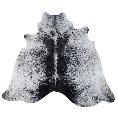 Image showing  Genuine Cowhide Rug, Black/White Salt & Pepper