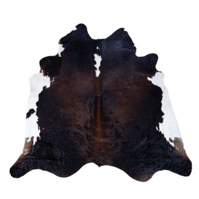 Image showing  Genuine Cowhide Rug, Black/White Reddish