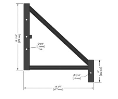 Image showing  Baker Scaffold 20 in. Narrow Outrigger (Set of 4), MPISUNORP+BFTSC