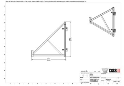 Image showing  Baker Scaffold 30 in. Wide Outrigger (Set of 4), MPISUWORP4+BFTSC