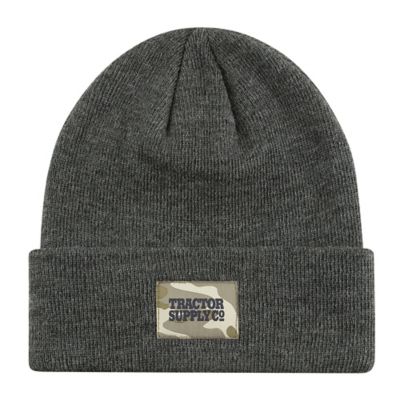 Tractor Supply Unisex Adult Cuffed Knit Camo Patch Beanie