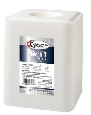 Champion's Choice White Livestock Salt Block, 50 lb