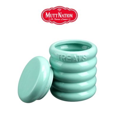 Image showing  Ribbed Ceramic Dog Treat Jar