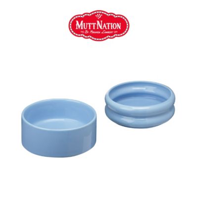 Image showing  26 oz. Ribbed Ceramic Dog Bowls, 2-Pack