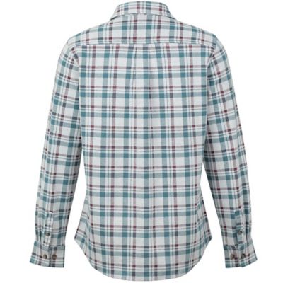 Image showing  Women's Cozy Knit Flannel Button-Down Shirt