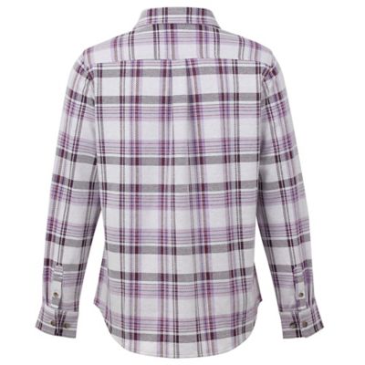 Image showing  Women's Cozy Knit Flannel Button-Down Shirt