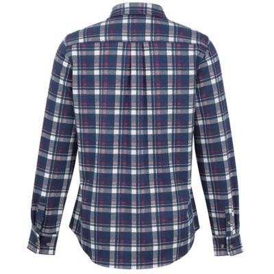 Image showing  Women's Cozy Knit Flannel Button-Down Shirt