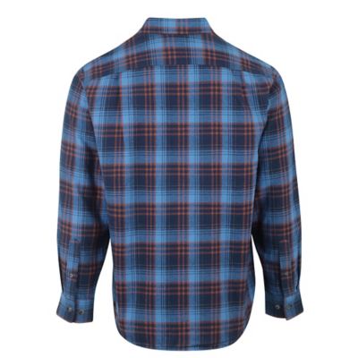Image showing 1 th Blue Mountain Men's Long-Sleeve Button-Down Plaid Flannel Shirt