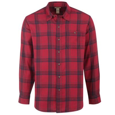 Image showing  Men's Long-Sleeve Button-Down Plaid Flannel Shirt