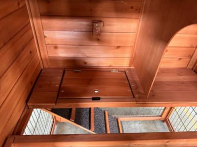 Image showing  Wooden Elevated Rabbit Hutch 36L x 30W x 48H in.