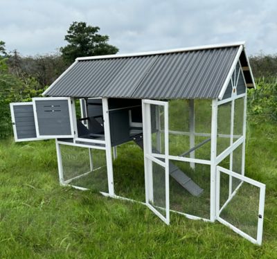 Image showing  Wooden Walk-in Coop with Run 98L x 57W x 72H in.