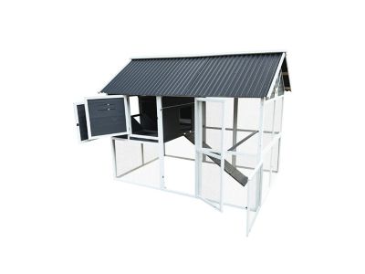 Image showing  Wooden Walk-in Coop with Run 98L x 57W x 72H in.