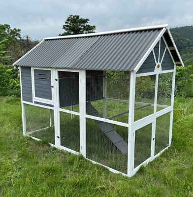 Image showing  Wooden Walk-in Coop with Run 98L x 57W x 72H in.