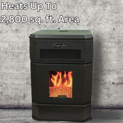 Image showing 9 th Comfort Glow 2800 sq. ft. Freestanding Pellet Stove with Blower and Remote, 120 lb. Hopper Size, CGPS2200
