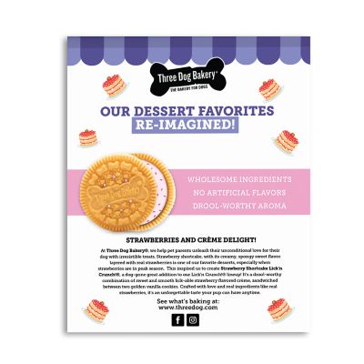 Image showing  Lick n Crunch! Strawberry Shortcake Sandwich Dog Cookie Treats, 13 oz.