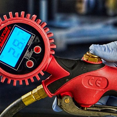 Image showing 5 th Milton 0-255 PSI Heavy-Duty Digital Tire Pressure Gauge and Inflator