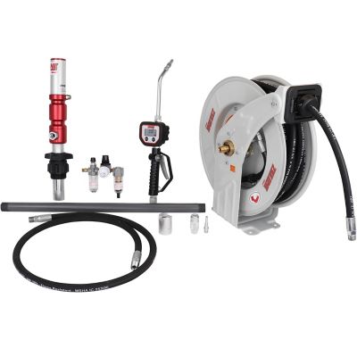 Zeeline by Milton 55 gal. Pneumatic 3:1 Premium Series Pump Kit with Reel and Meter, 6.6 GPM