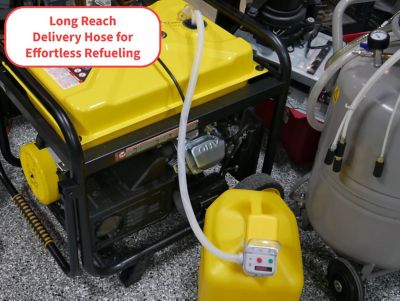 Image showing  AA Battery Powered Fuel Can Transfer Pump-Yellow