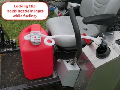Image showing  AA Battery Powered Fuel Can Transfer Pump for Racing Fuel Cans-Red