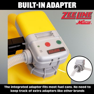 Image showing  AA Battery Powered Fuel Can Transfer Pump for Racing Fuel Cans-Yellow