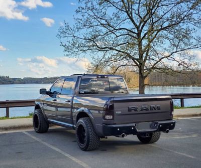 Image showing 1 th Shellz 2009-2018 Ram Rear Bumper Cover (with exhaust), (with sensors), BR4010