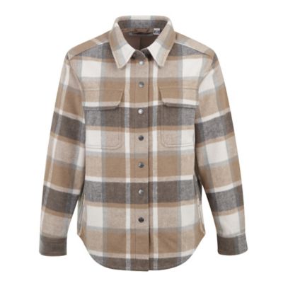 Image showing  Women's Long-Sleeve Plaid Shirt Jacket