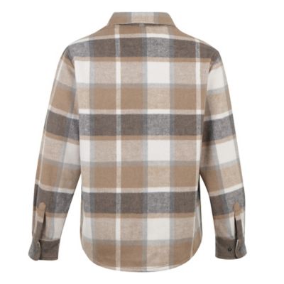 Image showing  Women's Long-Sleeve Plaid Shirt Jacket