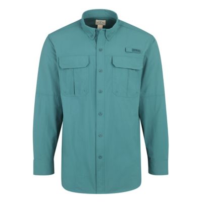 Blue Mountain Men's Quick Dry Long-Sleeve Button-Down Fishing Shirt