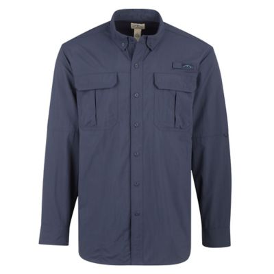 Blue Mountain Men's Quick Dry Long-Sleeve Button-Down Fishing Shirt