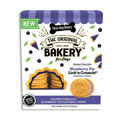 Three Dog Bakery Blueberry Pie Lick'n Crunch!, 13 oz..