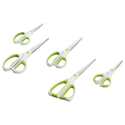 Image showing  5 pc. Scissors Set, White/Green