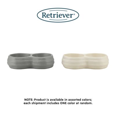 Image showing  Double Dinner Textured Stoneware Pet Bowl, 42 oz., Assorted