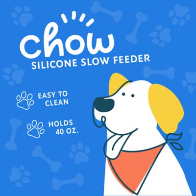 Image showing  40 oz. Honeycomb Silicone Pet Slow Feeder Bowl