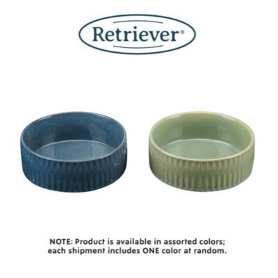 Image showing  55 oz. Reactive Glaze Stoneware Pet Bowl, Assorted